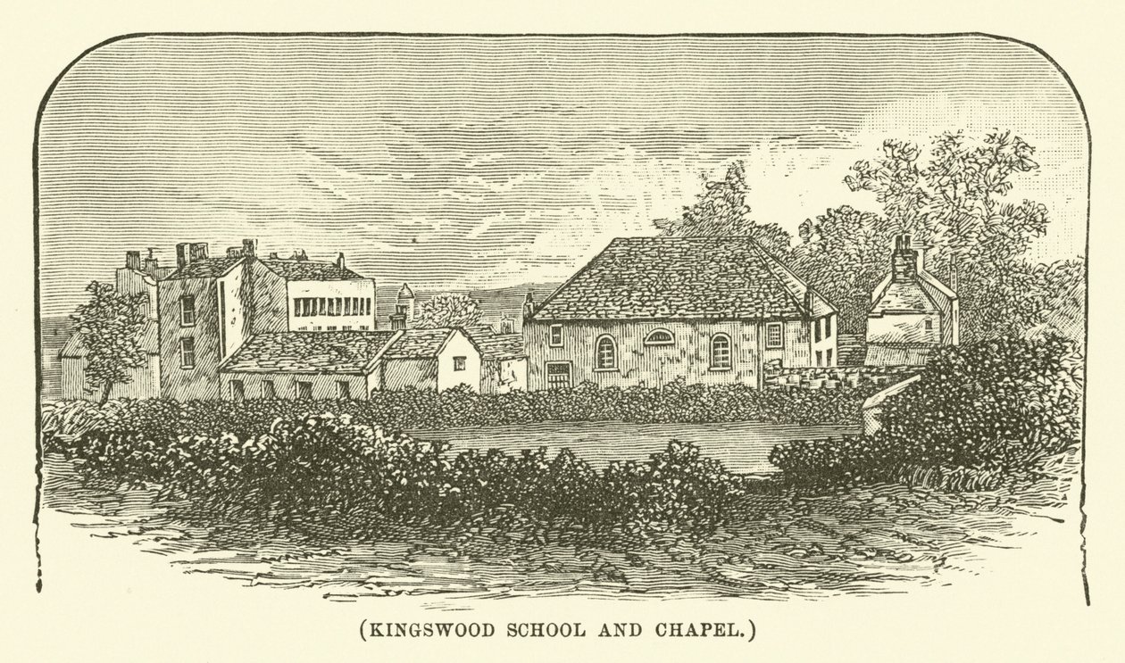 Kingswood School and Chapel (engraving) by English School