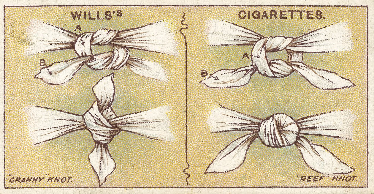 Knots, no.6 from the First Aid series of Wills Cigarettes cards, 1913 by English School