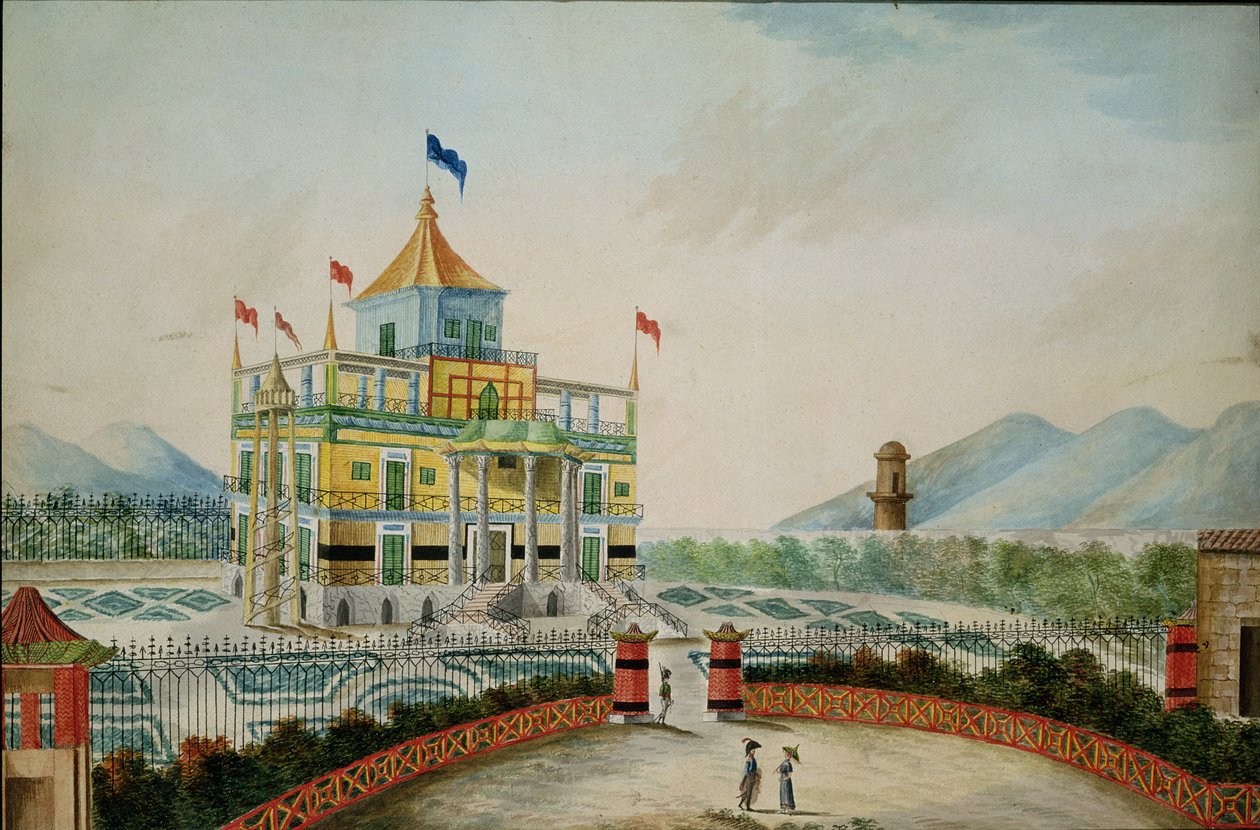 La Favorita or Palazzo Cinese, Palermo, designed by Marvuglia and Giuseppe Patricola for King Fernando IV, c.1815 by English School