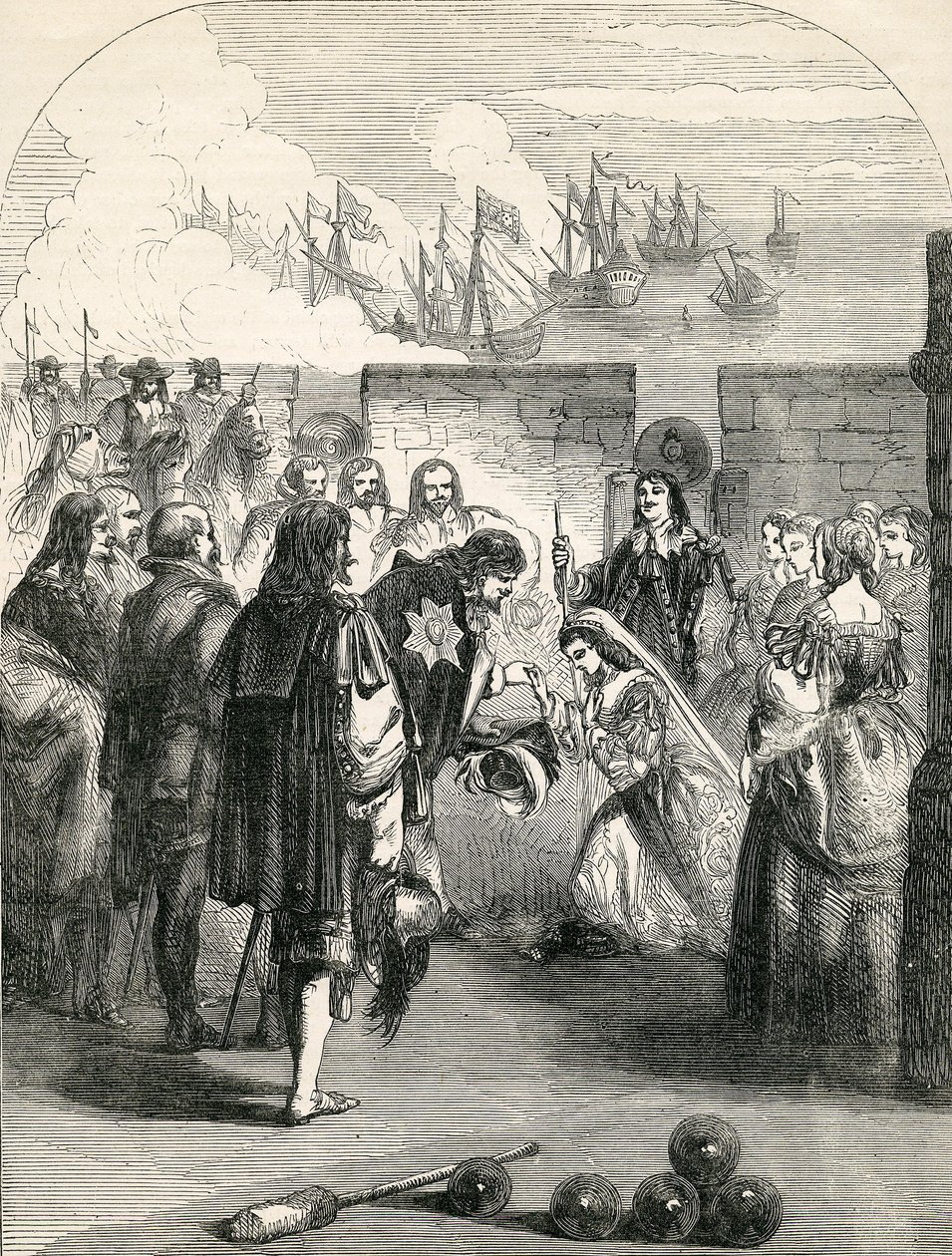 Landing of the Princess Henrietta, illustration taken from John Cassell