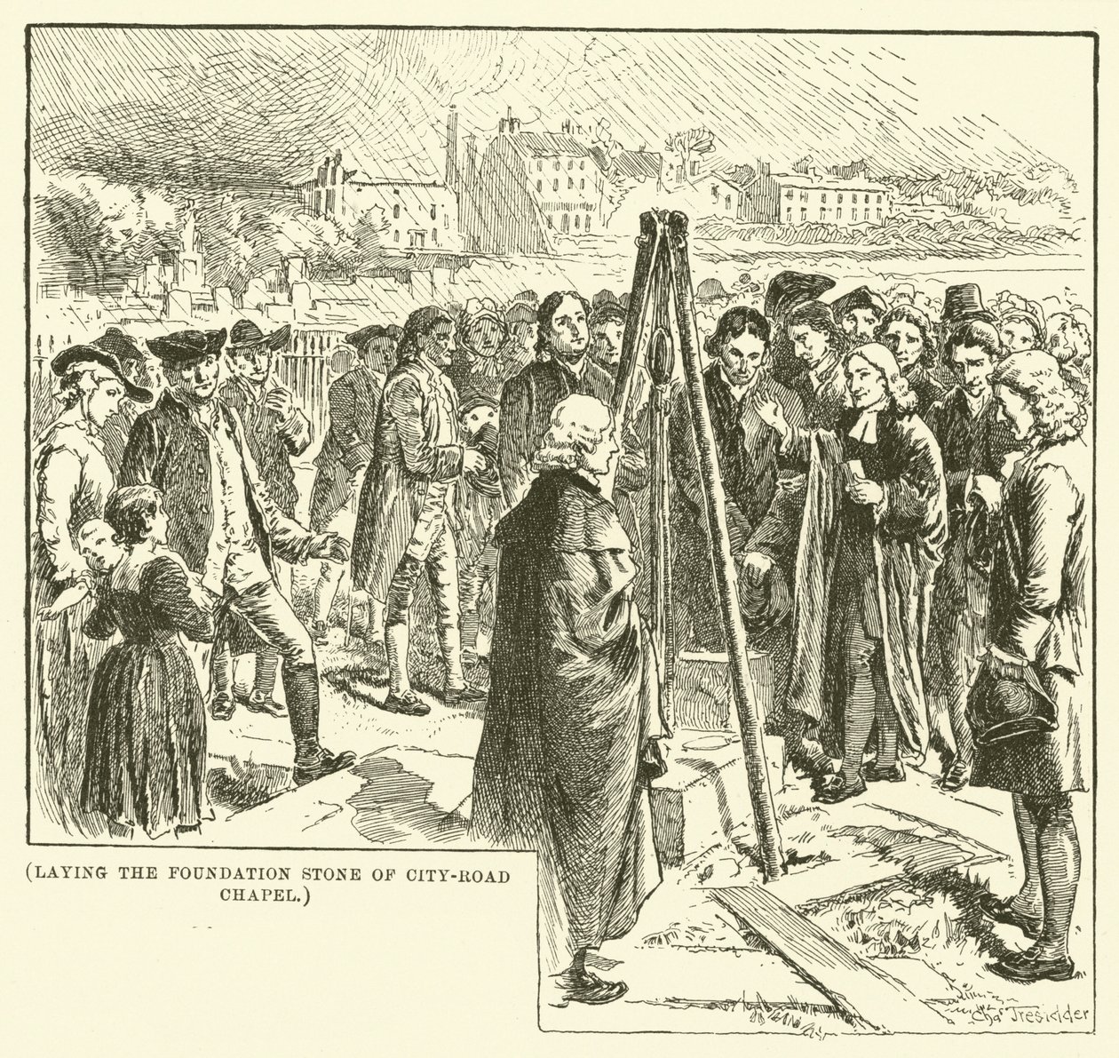 Laying the Foundation Stone of City-Road Chapel by English School