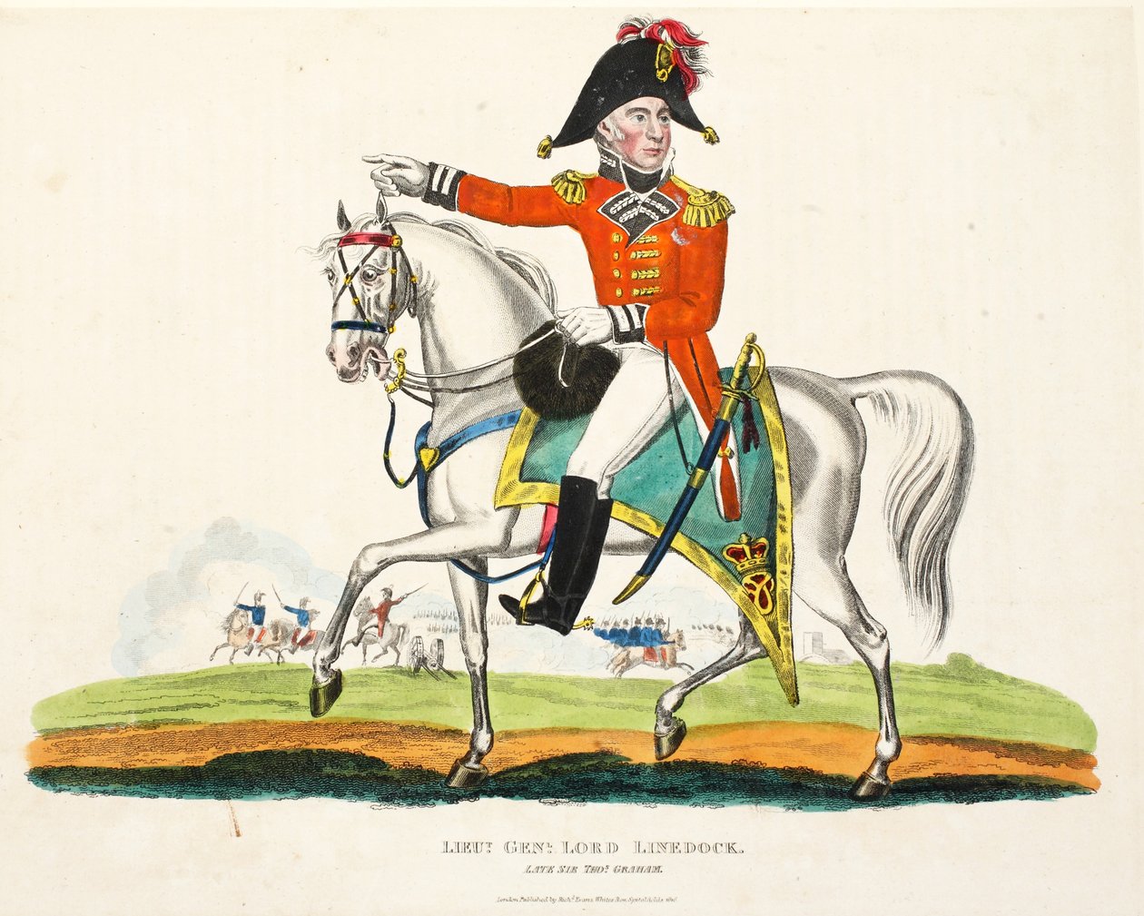 Lieutenant General Lord Linedock, Illustration from An Historical Account of the Battle of Waterloo by William Mudford, 1816 by English School