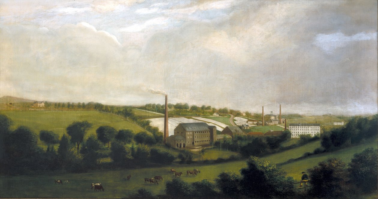 Linen Mill at Chapelizod, near Lucan, Dublin, Ireland, c.1840 by English School