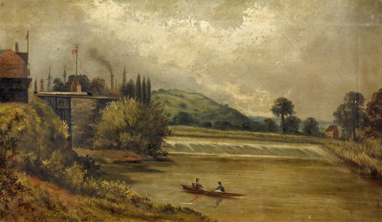 Llanthony Weir, Gloucester, 1850-1900 by English School