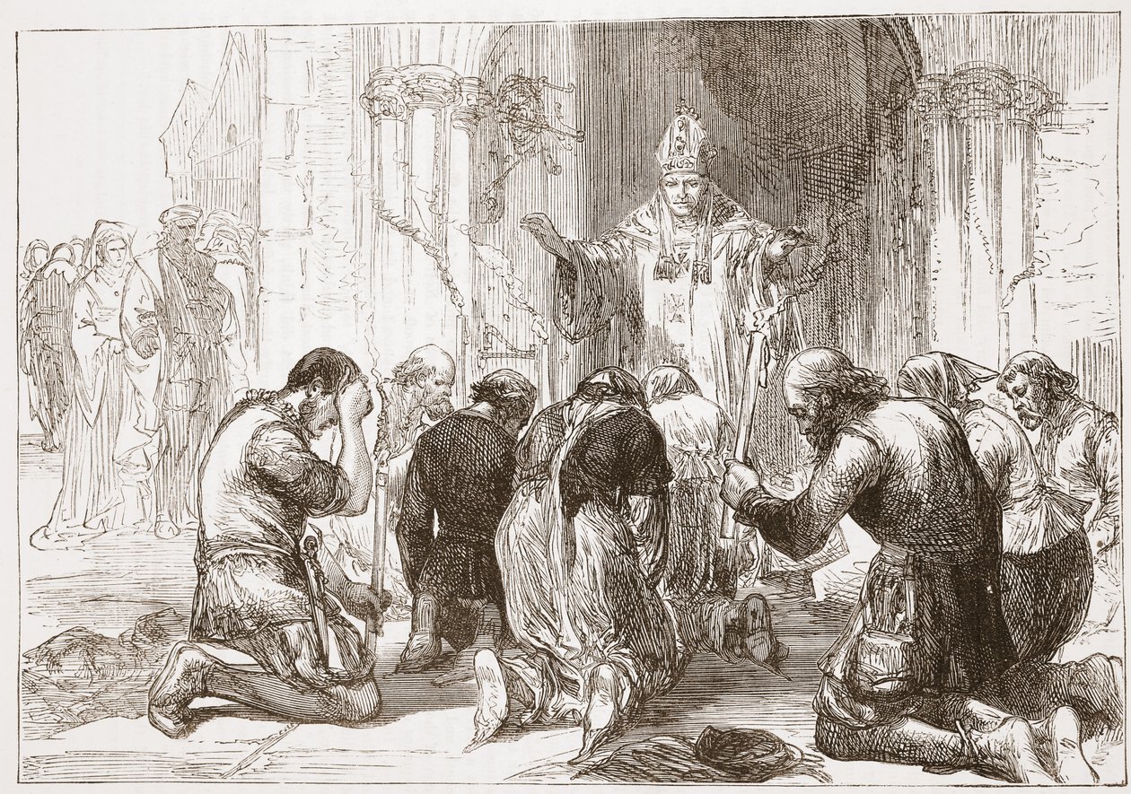 Lollards making abjuration of their faith by English School