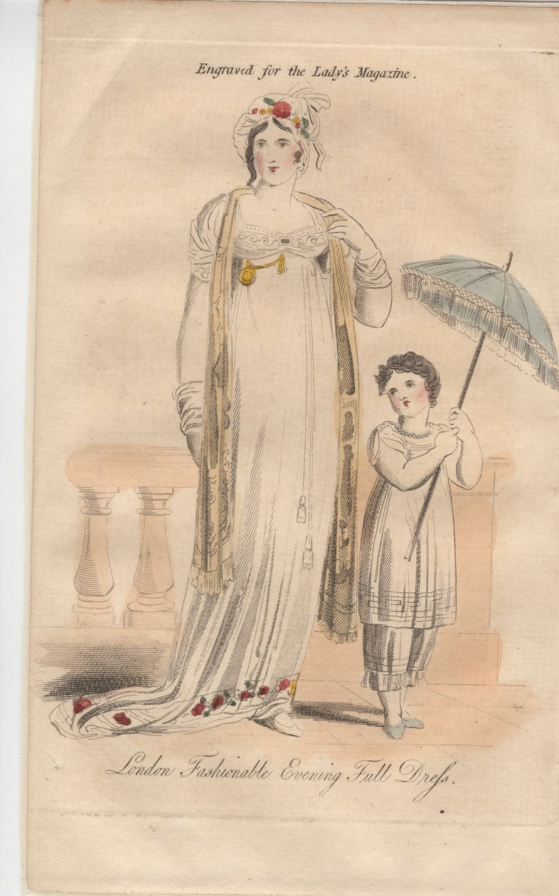 London Fashionable Evening Full Dress by English School