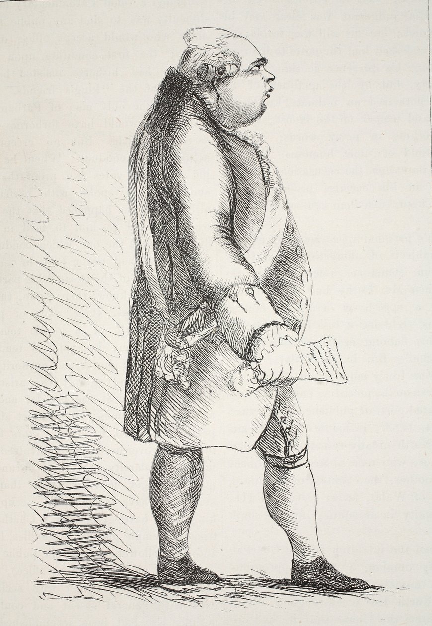 Lord North, facsimile of an old print by English School