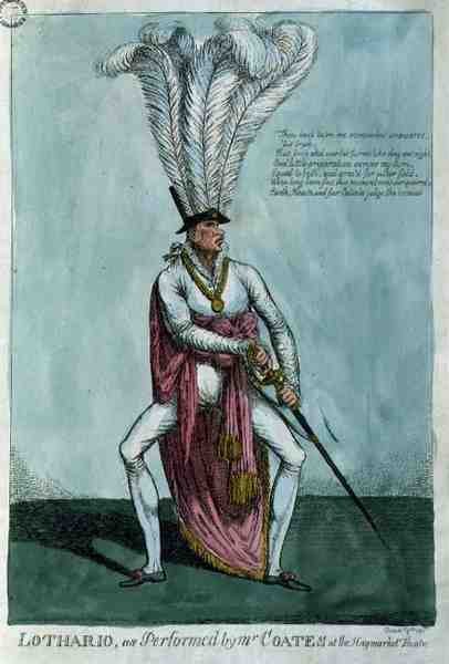 Lothario, as Performed by Mr Coates at the Haymarket Theatre, December 9th 1811, pub. by William Holland by English School