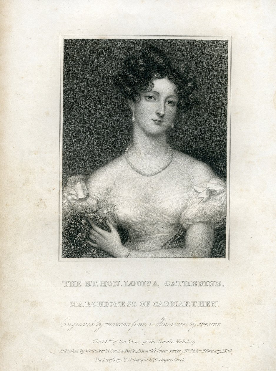 Louisa Catherine Osborne, Duchess of Leeds when Marchioness of Carmarthen, 1830 by English School