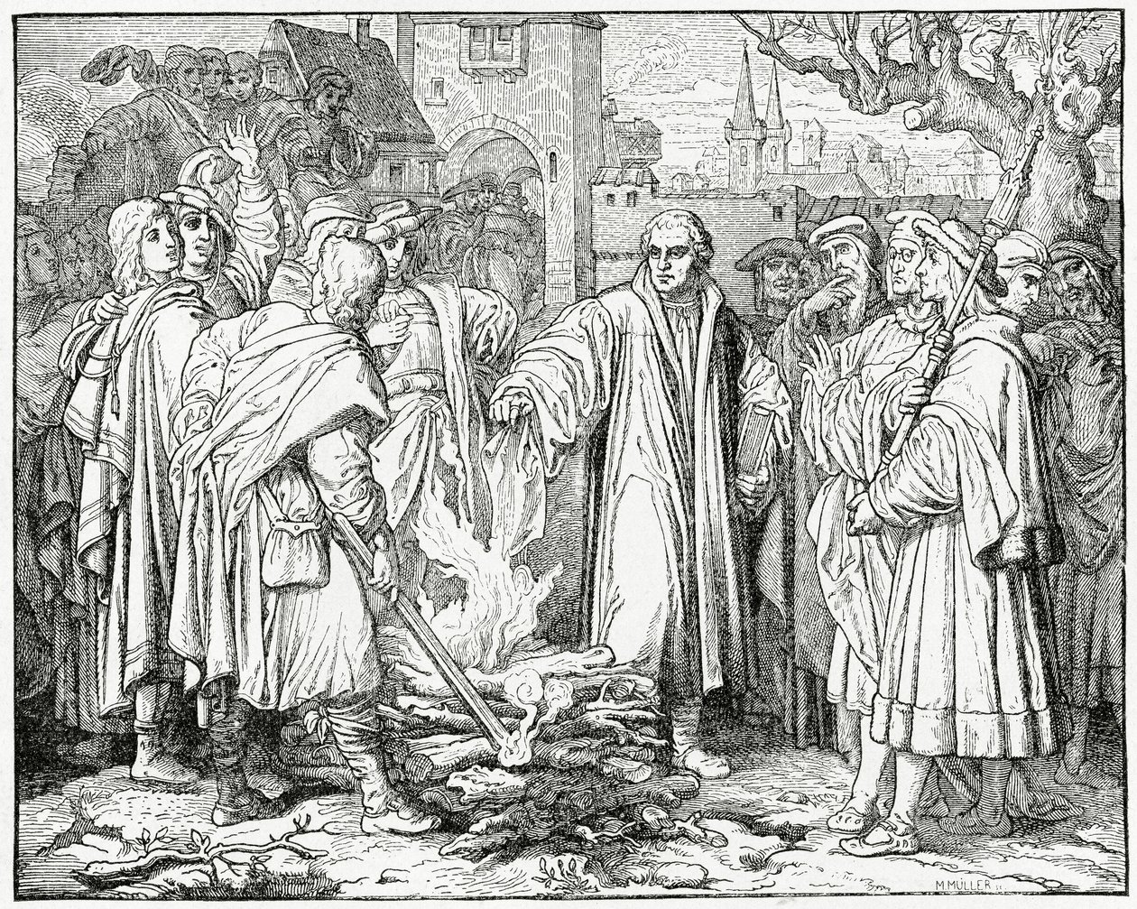 Luther Burns the Pope