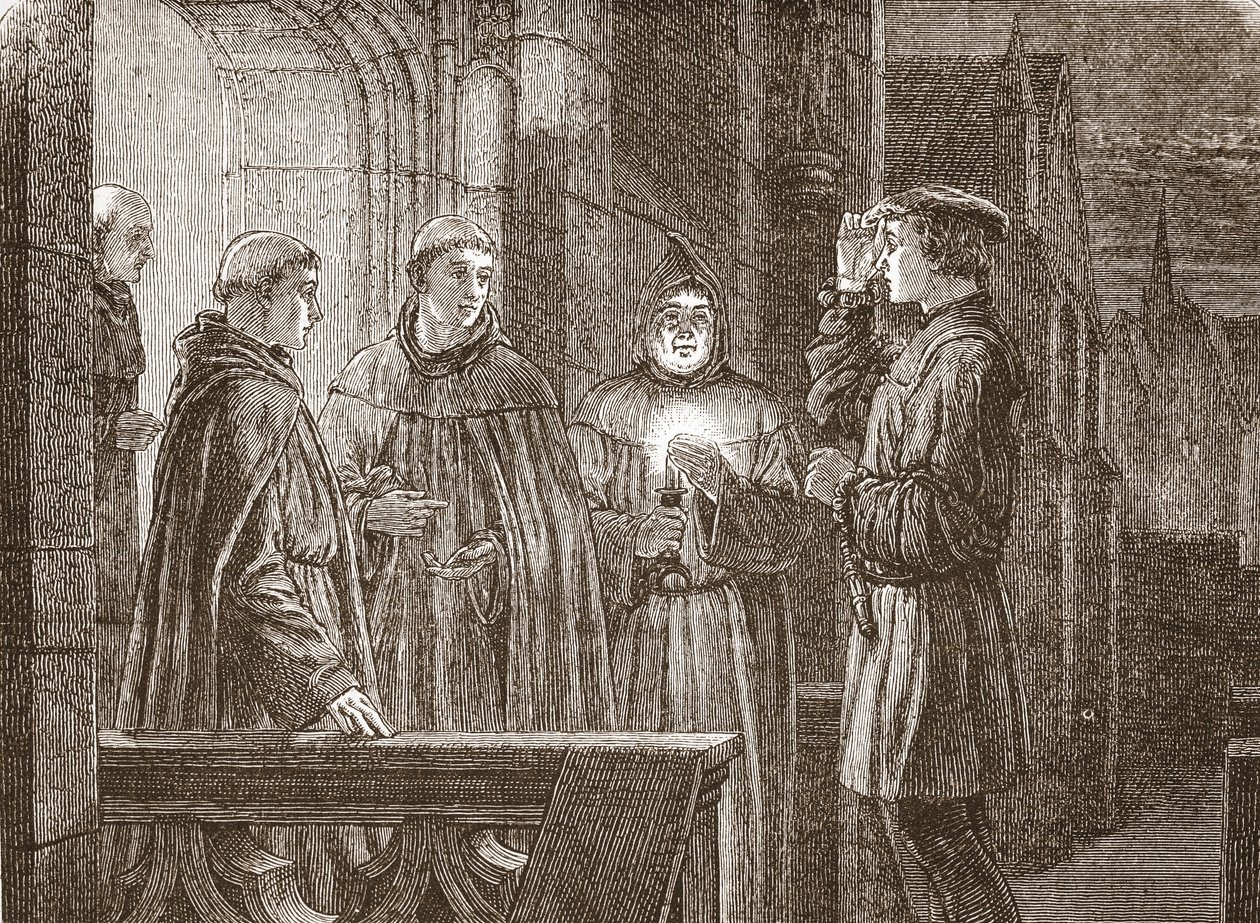 Luther entering the Augustinian convent by English School