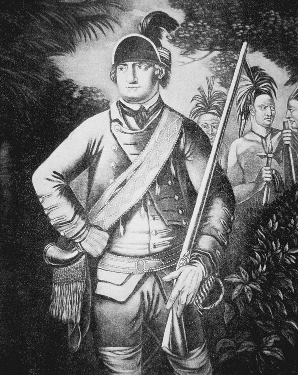 Major Robert Rogers, commander of 'Rogers Rangers' in the British cause ...