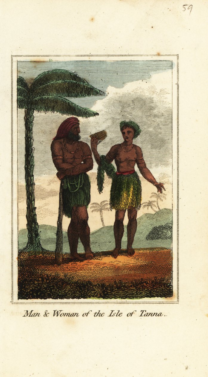Man and Woman of the Isle of Tanna, Vanuatu by English School
