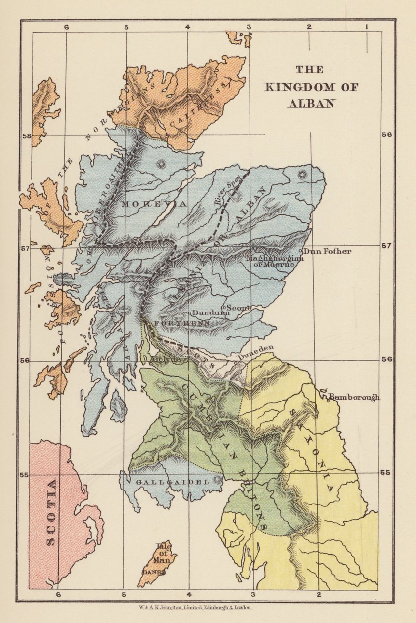 Map: The Kingdom of Alban by English School