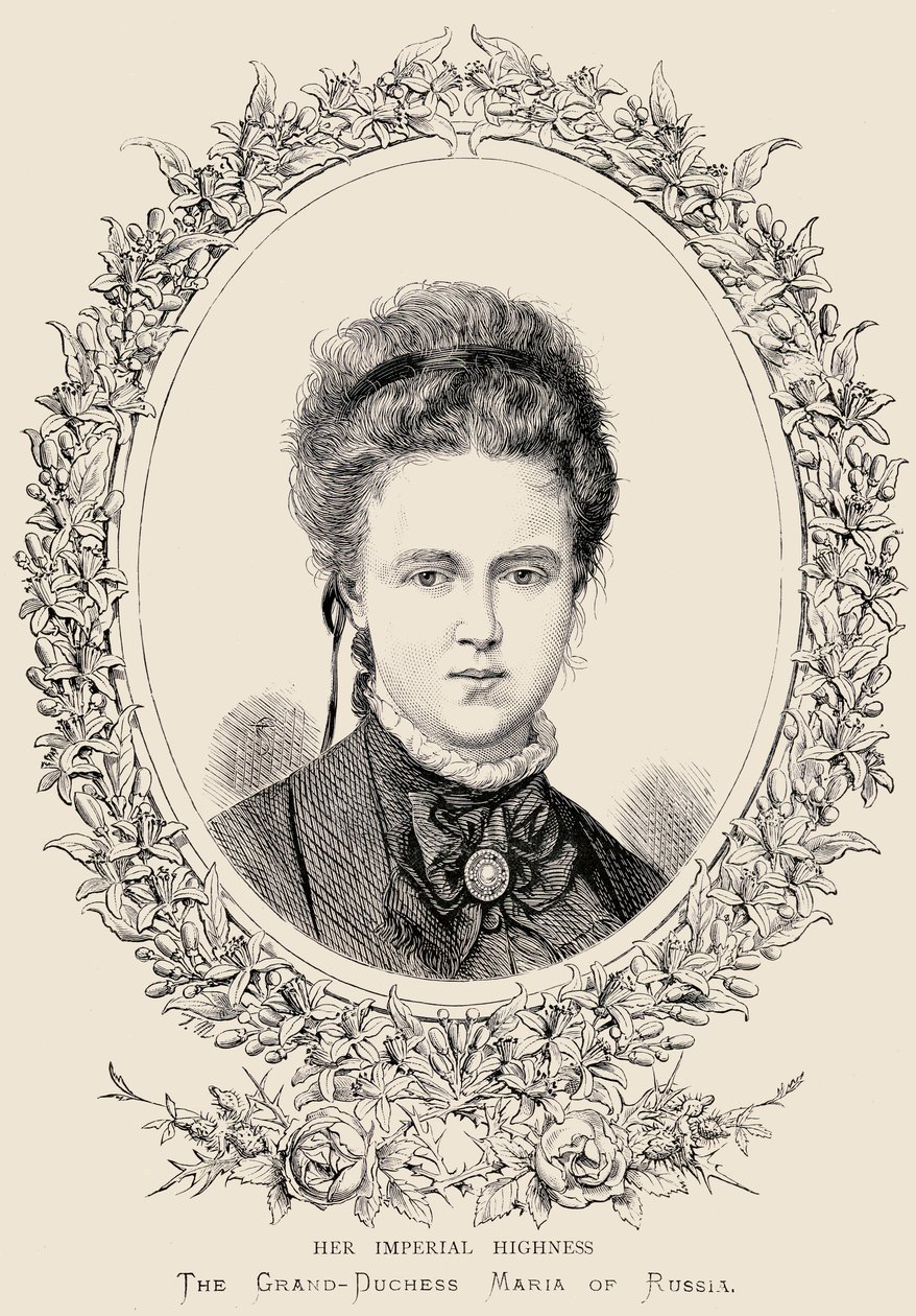 Maria Alexandrovna Her Imperial Highness The Grand Duchess of Russia by English School