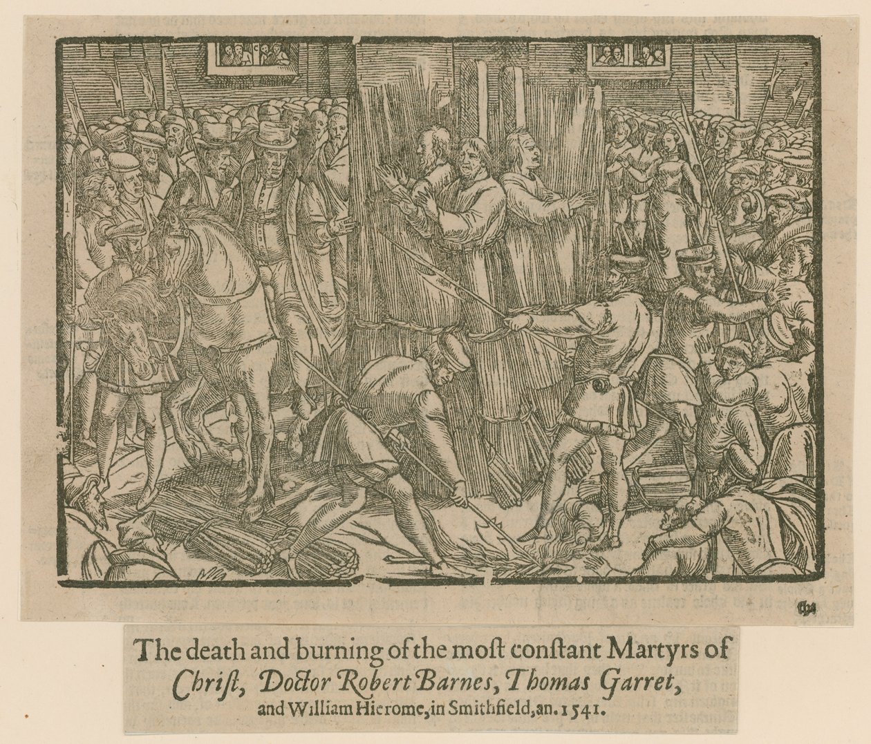 Martyrs Burned at Smithfield by English School