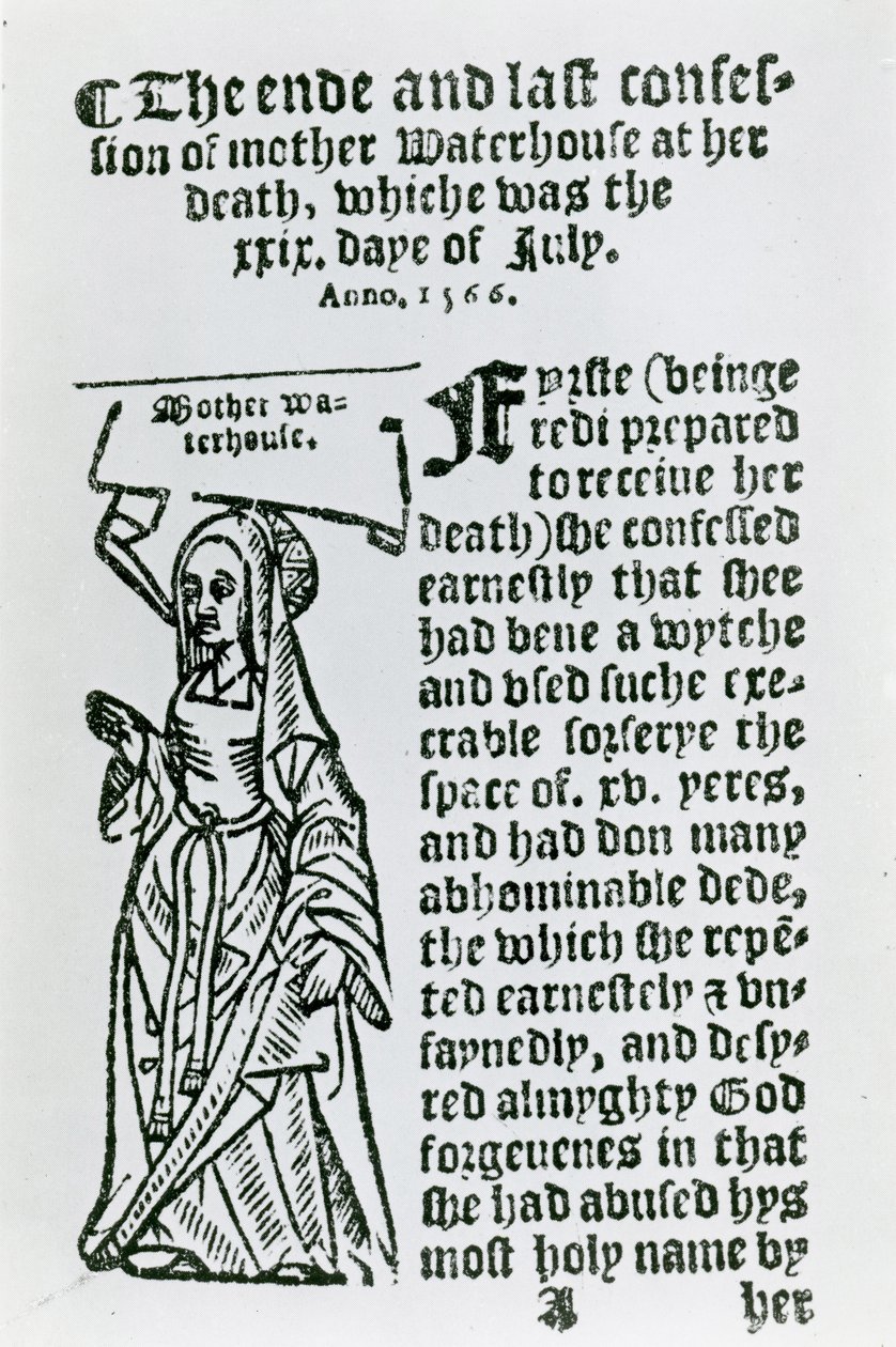 Mother Waterhouse (c.1503-1566), Pamphlet by English School