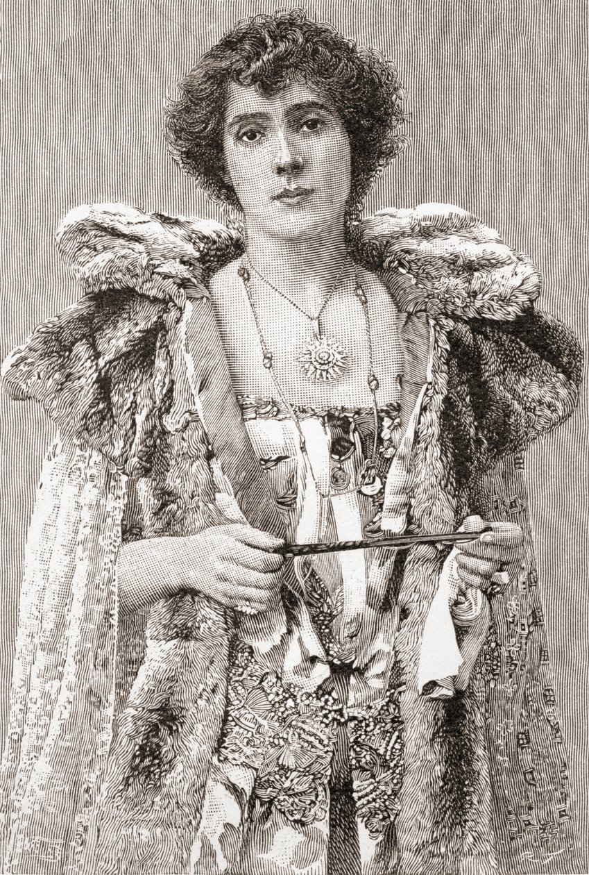 Mrs Patrick Campbell (From The Strand Magazine, 1897) by English School