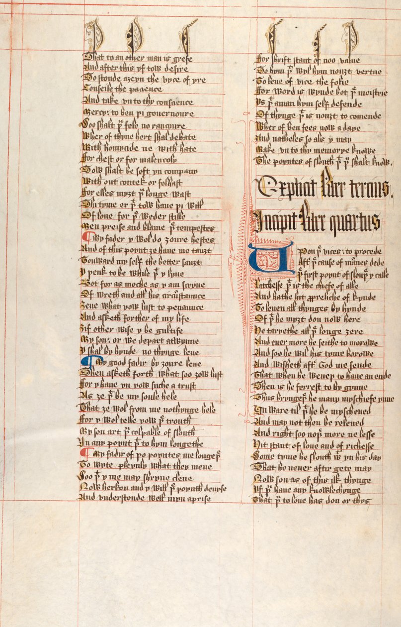 Confessio Amantis by John Gower (Ms326 f66v) by English School