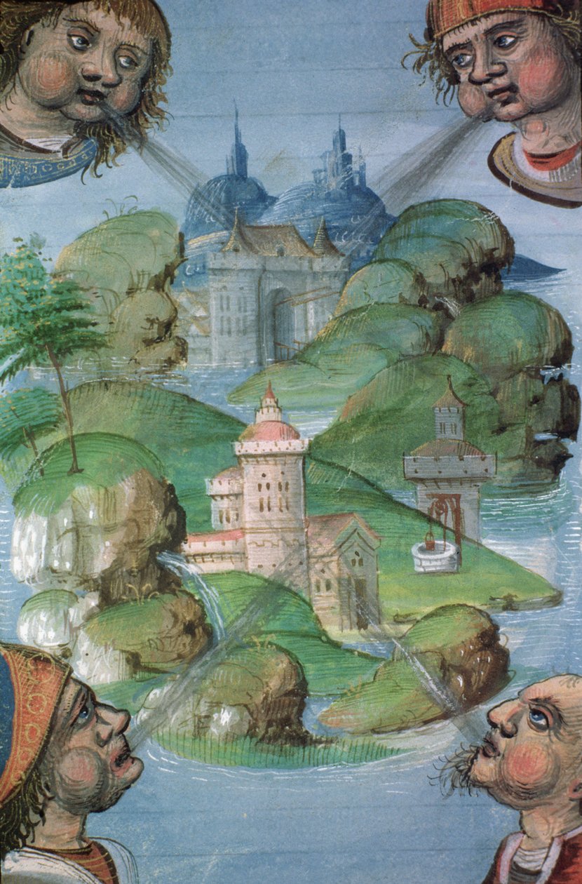 City, from the Hunterian Psalter, c.1170 by English School