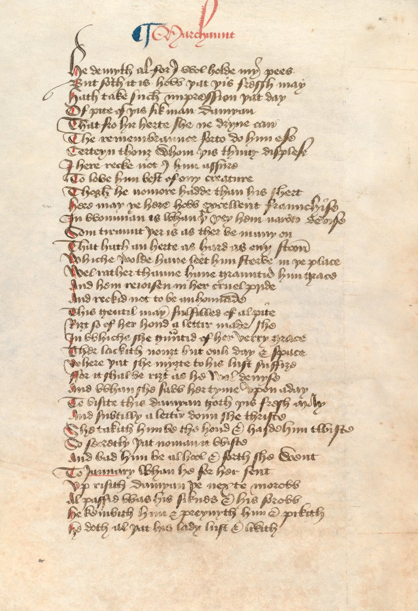 Ms. New Coll 314, f90v, The Canterbury Tales by Geoffrey Chaucer by English School