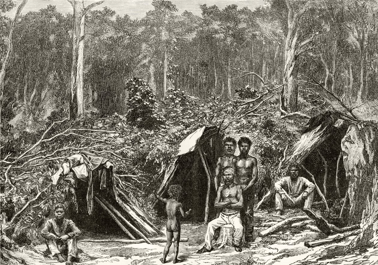 Native Aborigine Encampment, from 