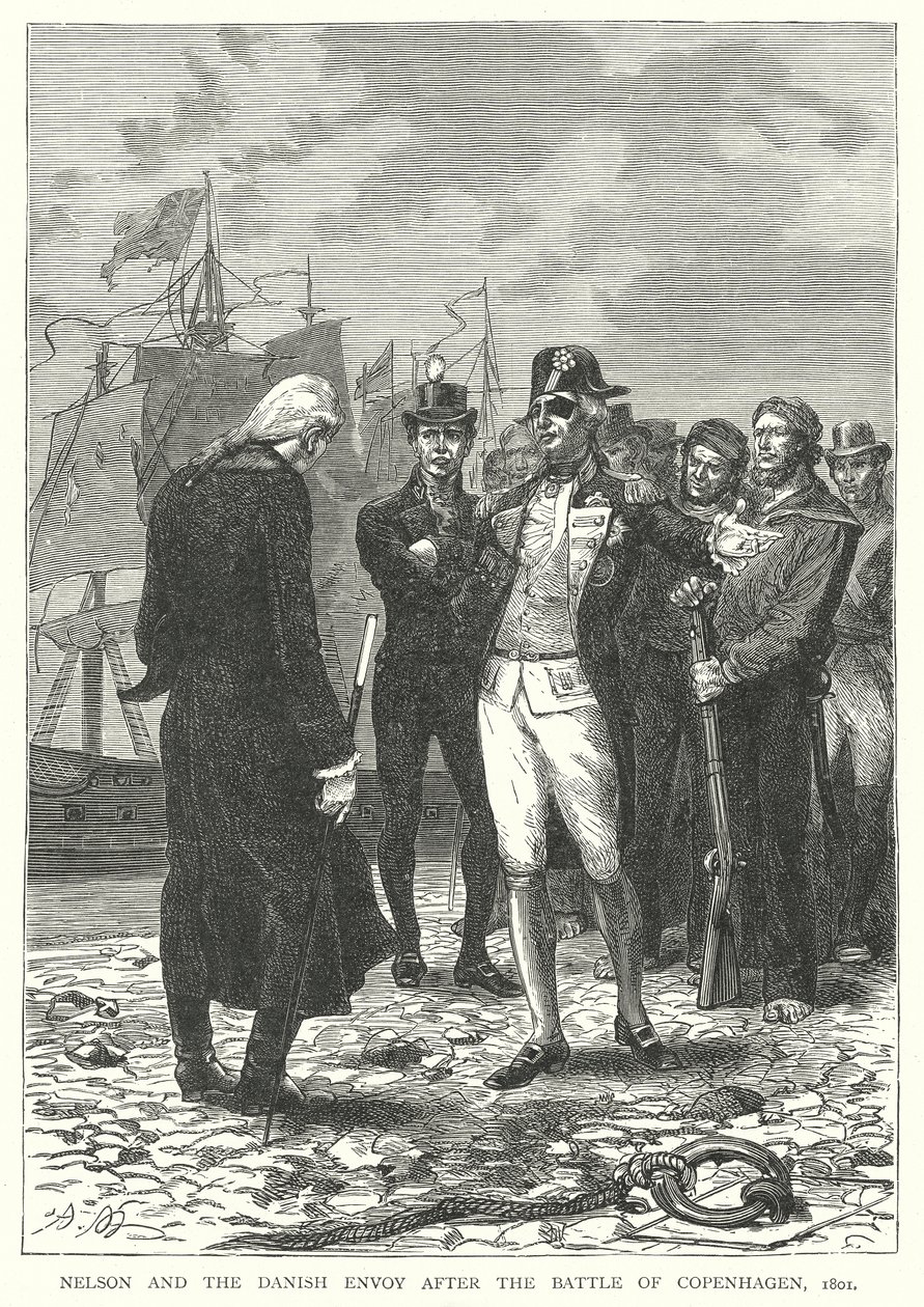 Nelson and the Danish Envoy After the Battle of Copenhagen by English School