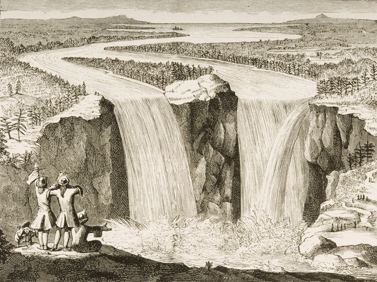 Niagara Falls, After a Sketch Made by Father Hennepin in 1677, from 