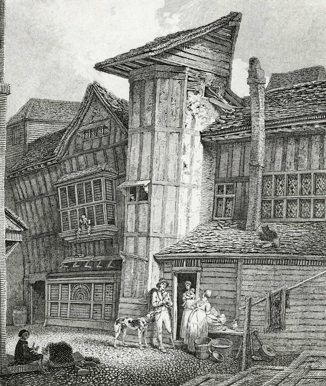 North East View of an old house lately standing in Sweedon