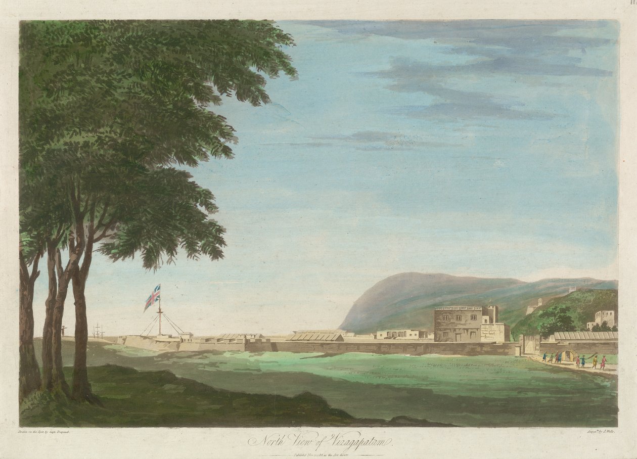 North View of Vizagapatam by English School