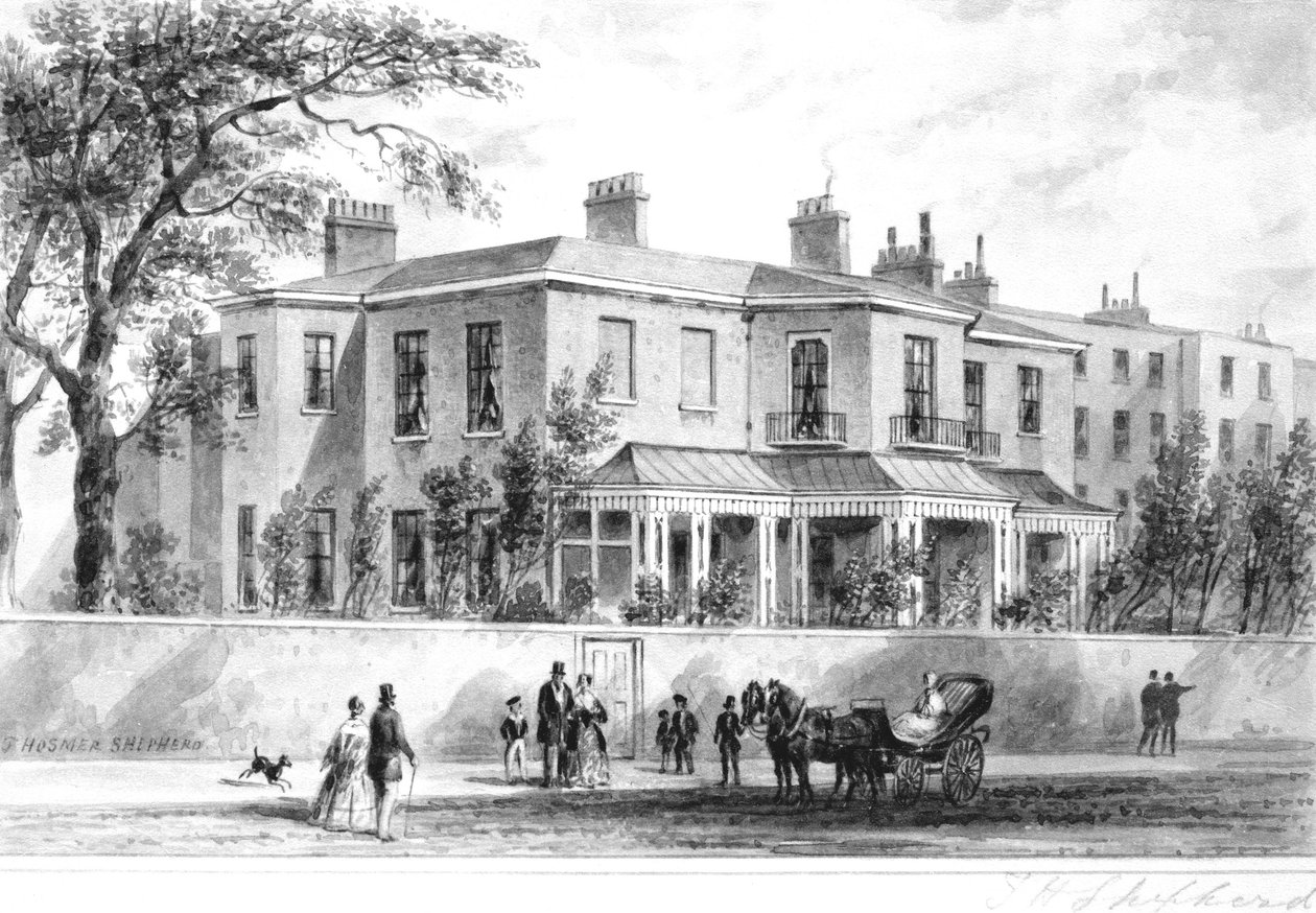 North West View of Camelford House, 1850 by English School