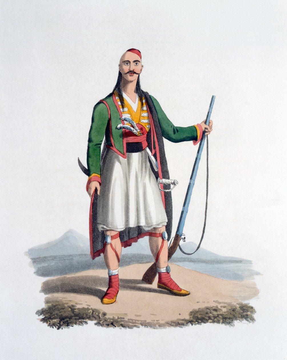 Officer of the Spahis, 1818 by English School