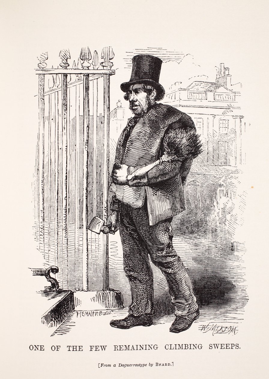 One of the few remaining chimney sweeps, from the daguerreotype by Richard Beard, illustration from London Labour and London Poor by Henry Mayhew, pub. 1862 by English School