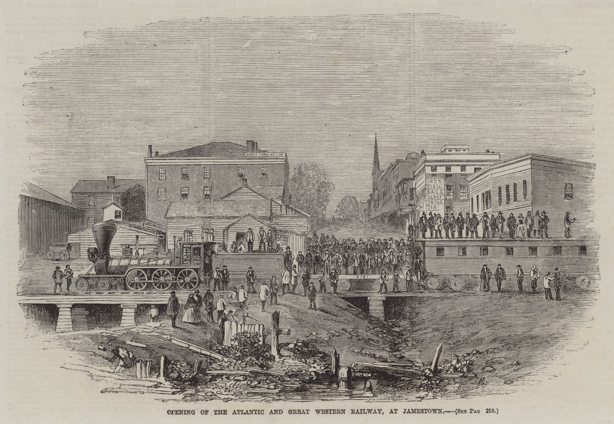 Opening of the Atlantic and Great Western Railway at Jamestown by English School