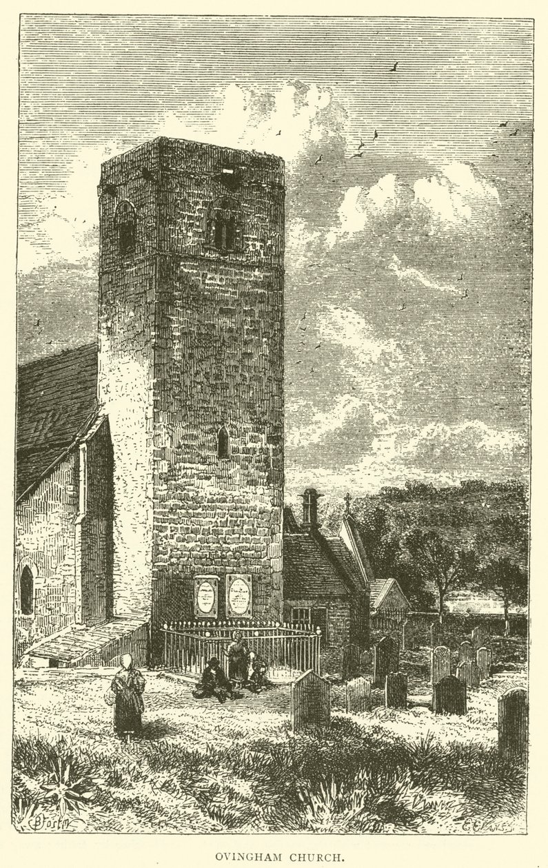 Ovingham Church by English School