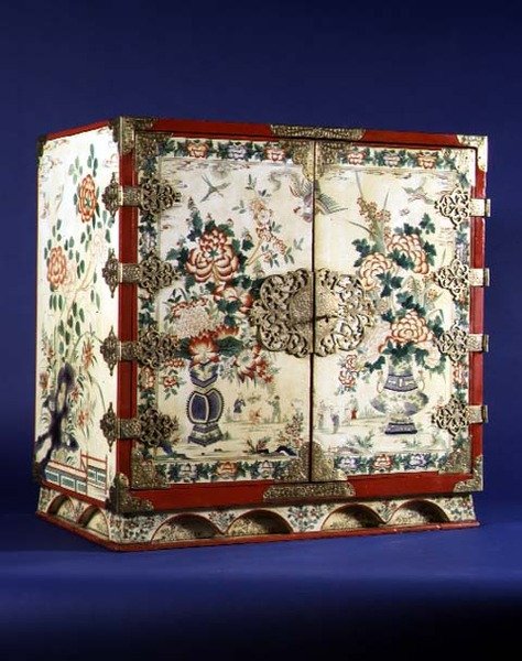 Painted cabinet by English School