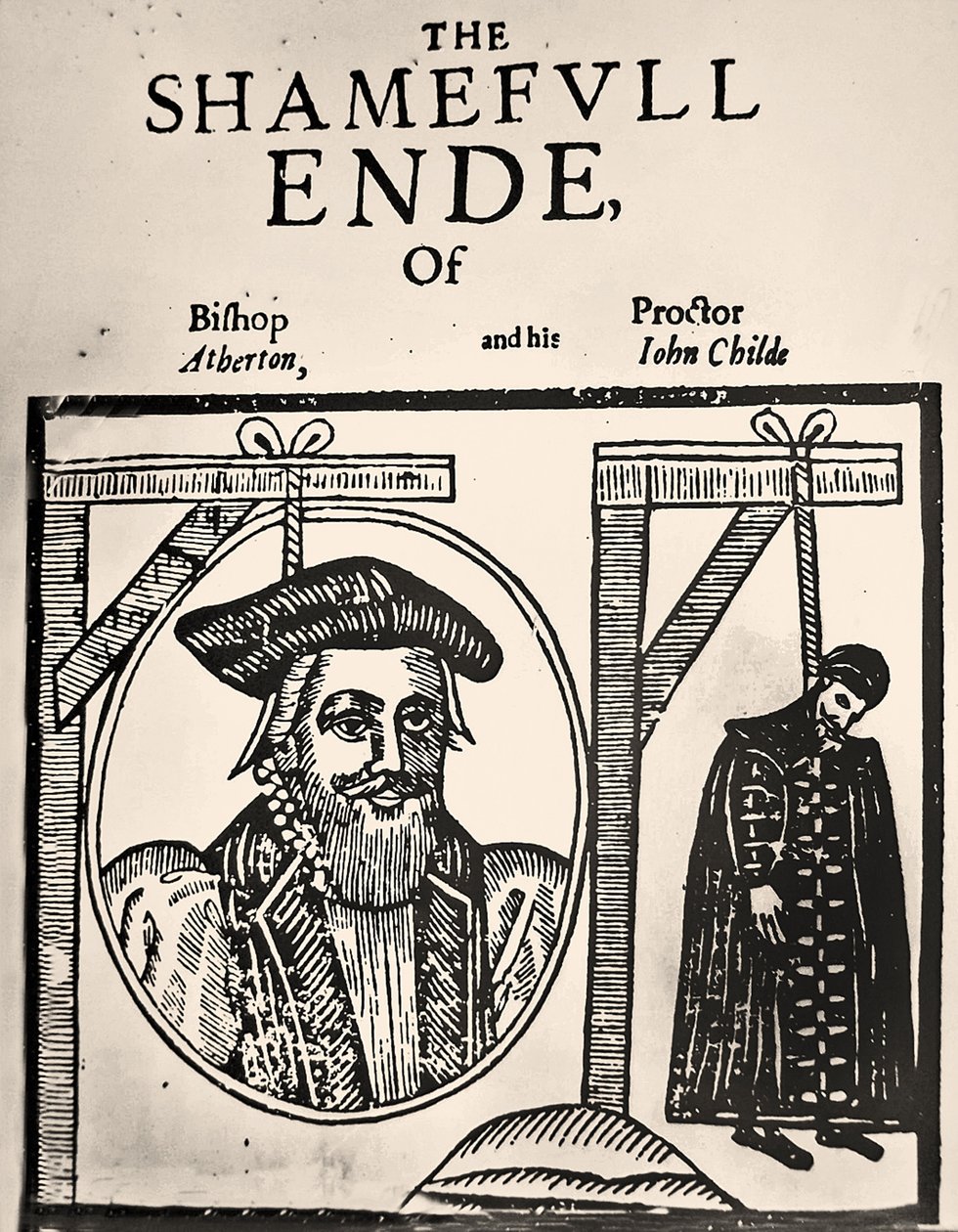 Pamphlet Announcing the Execution of John Atherton and His Lover John Childe for Buggery by English School