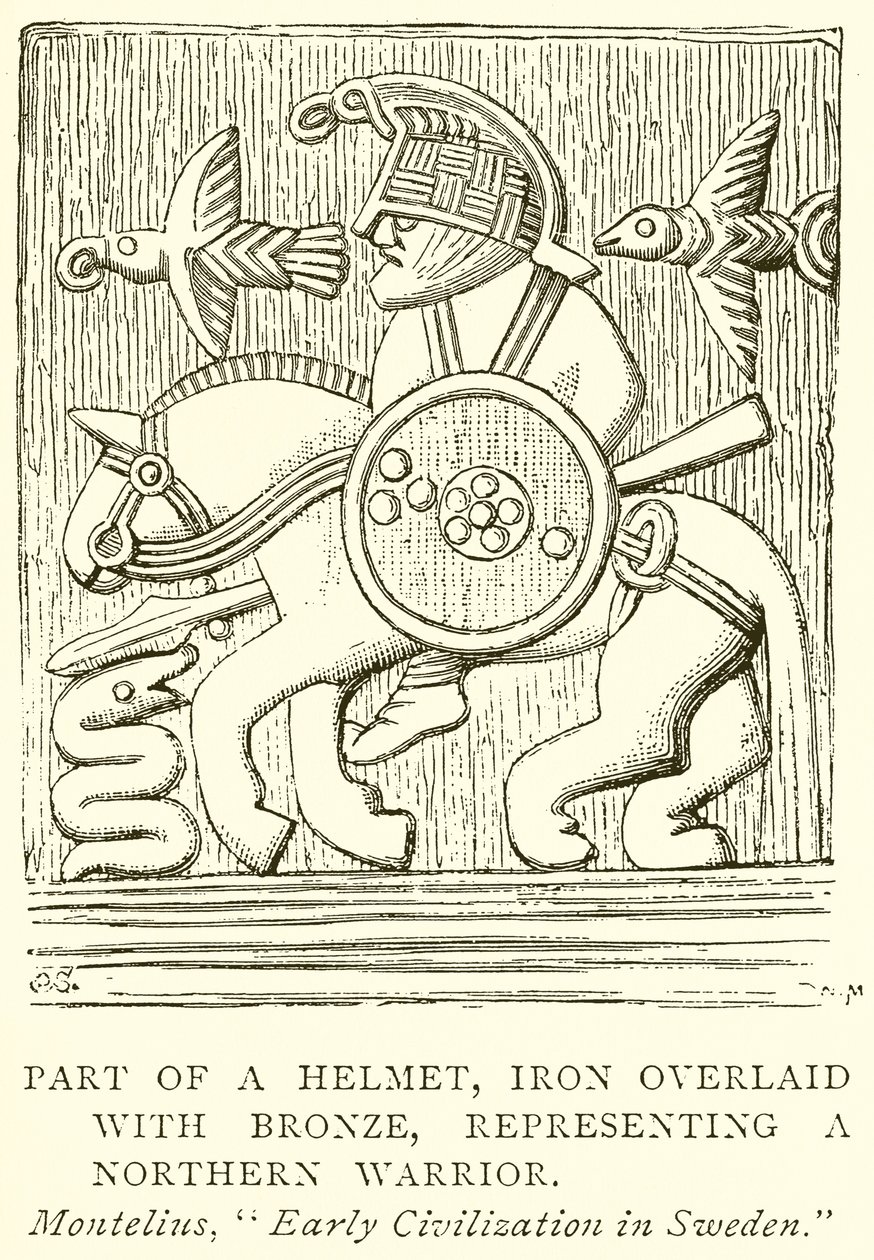 Part of a Helmet, Iron Overlaid with Bronze by English School