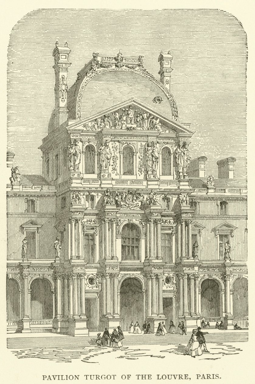Pavilion Turgot of the Louvre, Paris by English School