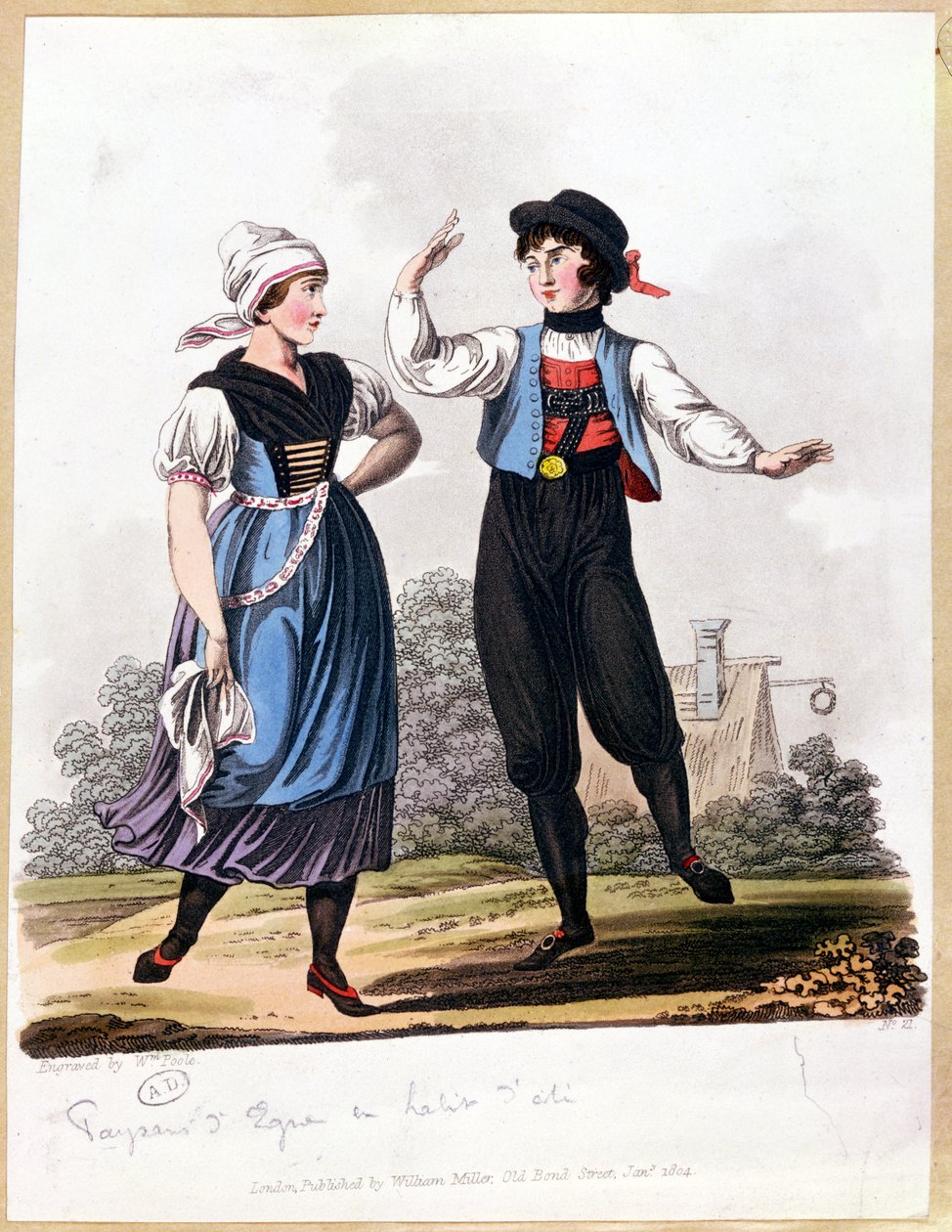 Peasant Dance in Eger, Bohemia, Engraved by William Poole, 1804 by English School