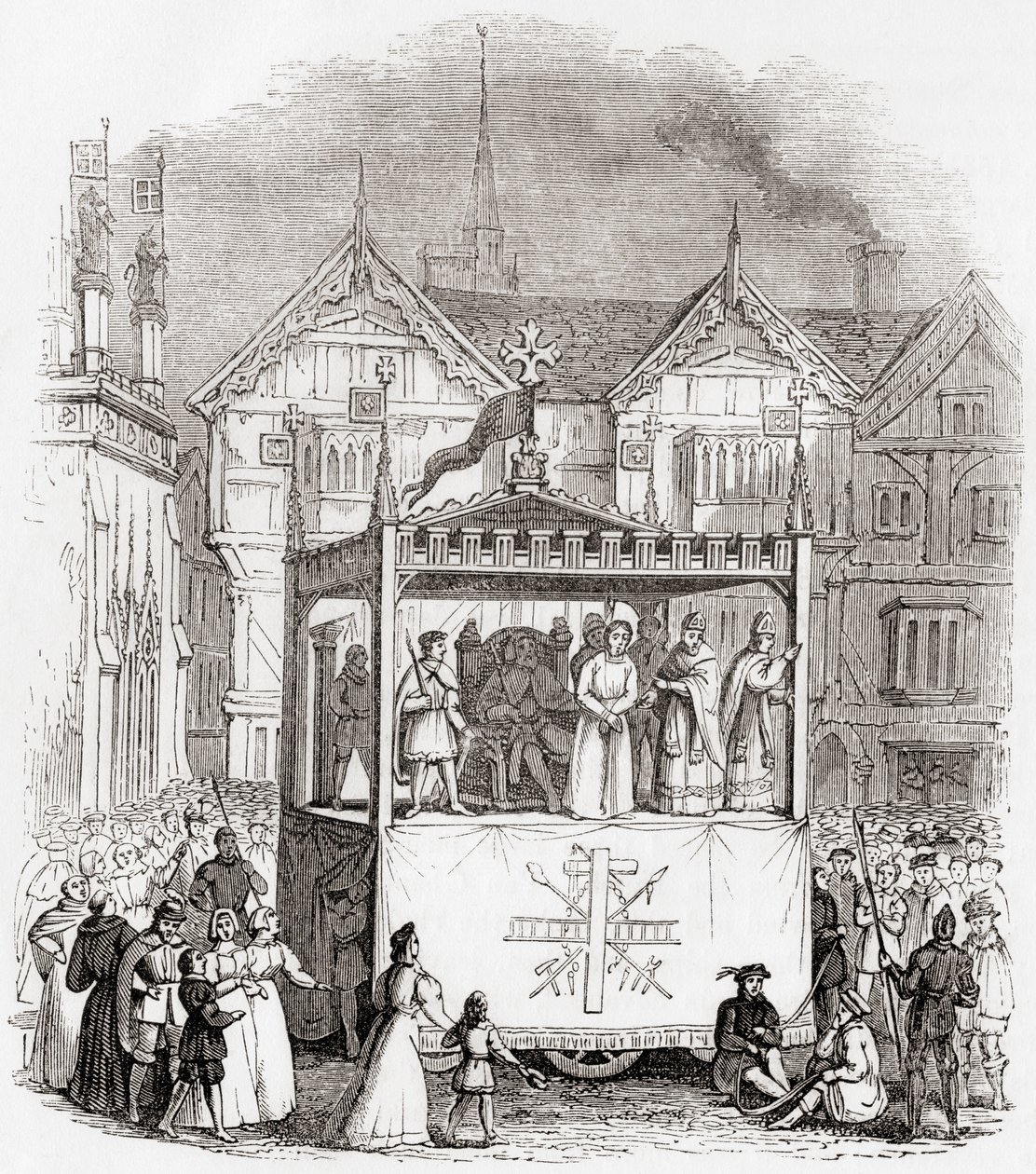 Performance of a 15th century passion play - The Trial and Crucifixion of Christ - by the Smith