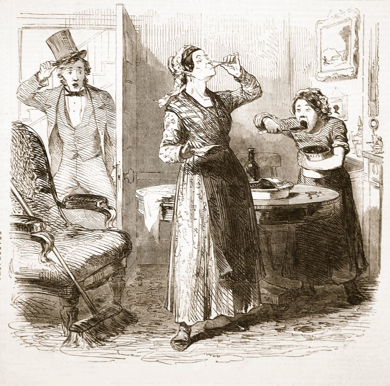 Picturesque Sketches of London: The Lodging House, from The Illustrated London News, 1849 by English School