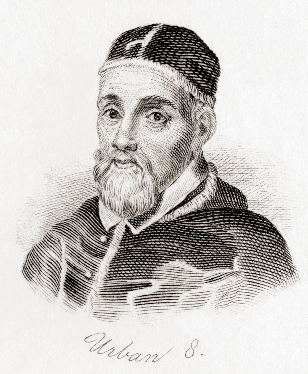 Pope Urban VIII, born Maffeo Barberini (engraving) by English School