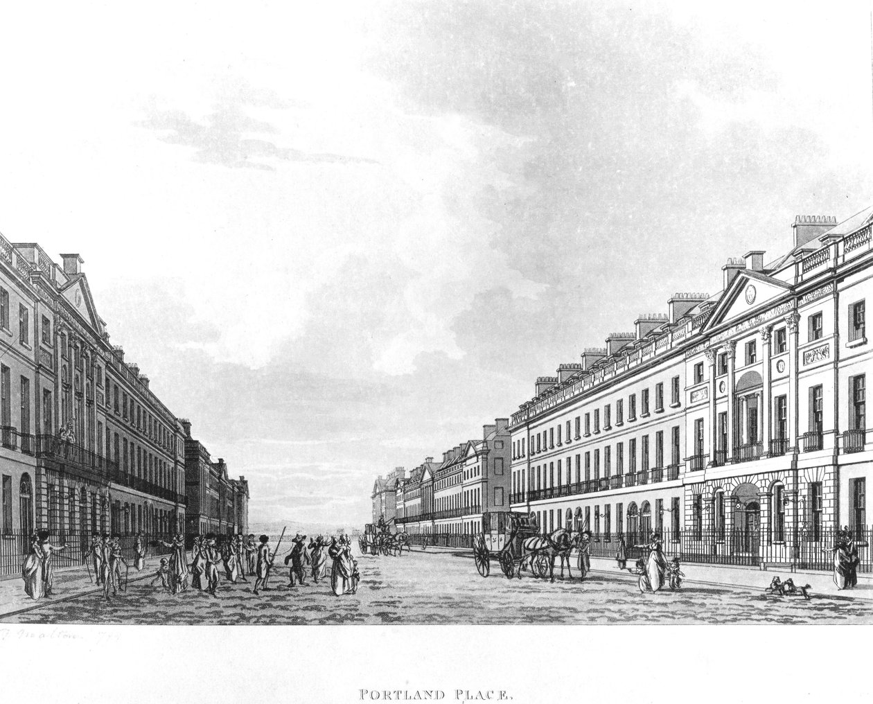 Portland Place, London, 1800 by English School