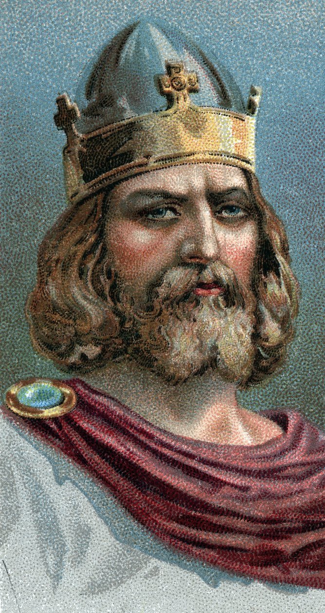 Portrait of Alfred the Great, King of Wessex, 800s A.D - From series 