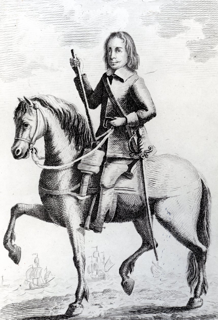 Portrait of Major General Desborough on Horseback by English School