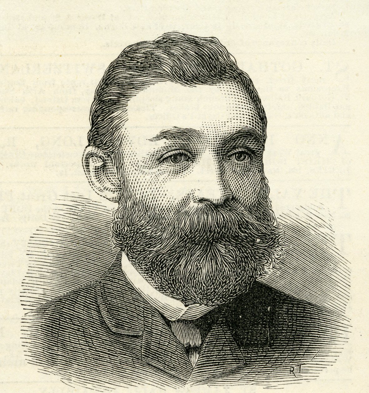 Portrait of Mr. R. Urwin, Secretary to the Tyne Improvement Commissioners, 1884 by English School