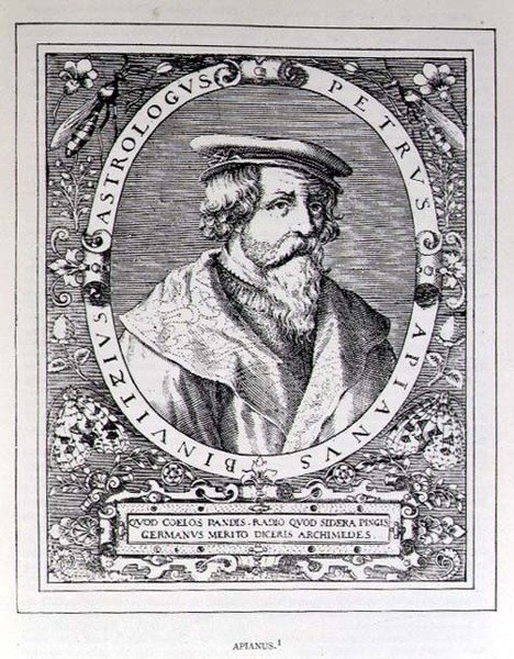 Portrait of Petrus Apianus (1501-52) from The Narrative and Critical History of America, edited by Justin Winsor, London, 1886 by English School