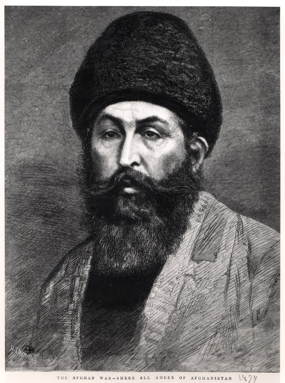 Portrait of Shir Ali Khan, Emir of Afghanistan, 1878 by English School