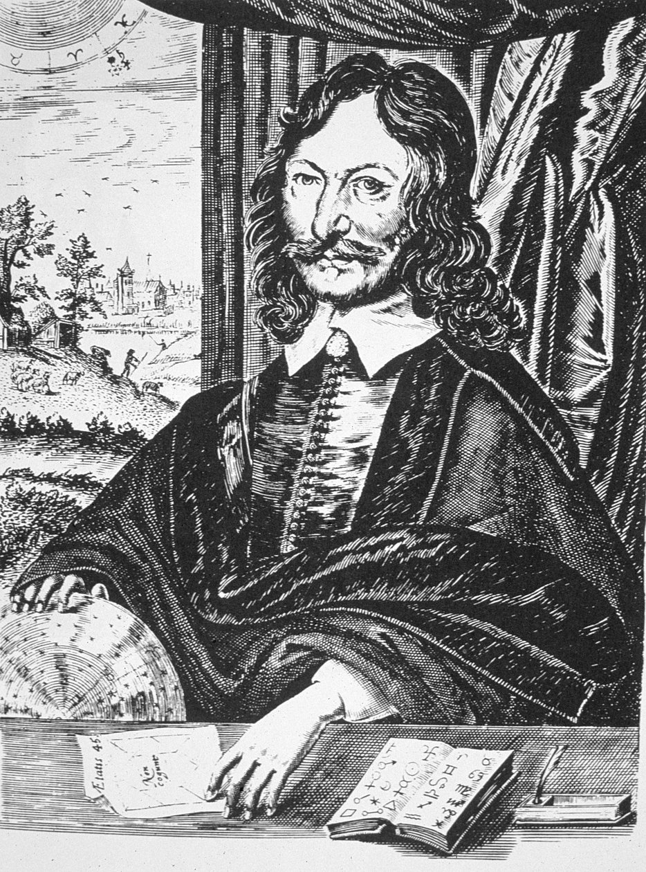 Portrait of William Lilly, from his Christian Astrology, London 1647, illustrated in History of Magic, published late 19th century by English School